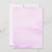 Paarse Blauwgroen Waterverf Floral Bat Mitzvah Save The Date (Achterkant)