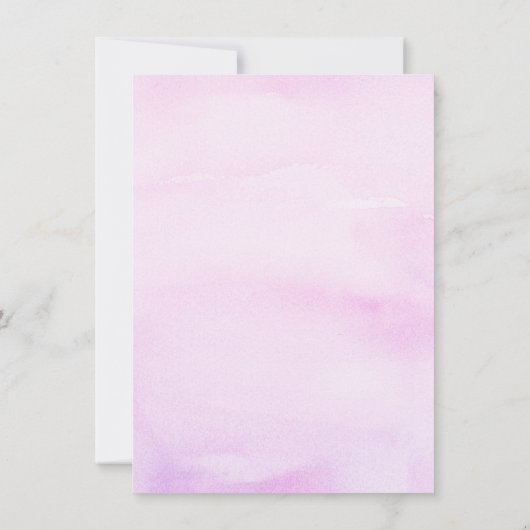 Paarse Blauwgroen Waterverf Floral Bat Mitzvah Save The Date (Achterkant)