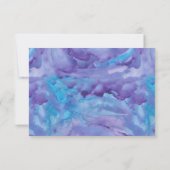 Paarse Blauwgroen Waterverf Tree of Life RSVP (Achterkant)