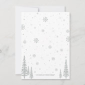 Paarse & Blauwgroen Winter Wonderland Dank je kaar Bedankkaart (Achterkant)