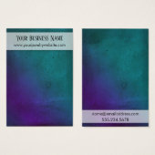 Paarse Blauwgroen Wood Grain Earring Holder Displa Visitekaartje (Voorkant /achterkant)