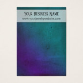 Paarse Blauwgroen Wood Grain Earring Holder Displa Visitekaartje (Voorkant)