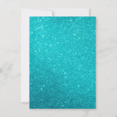 Paarse Blauwgroen Zeemeermin Baby Douche Uitnodigi Kaart (Achterkant)