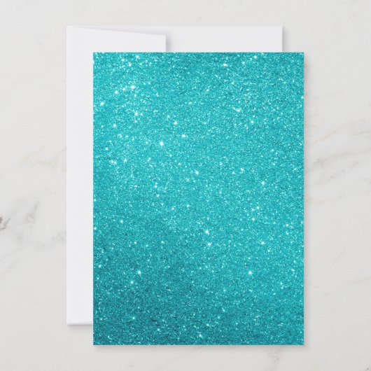 Paarse Blauwgroen Zeemeermin Baby Douche Uitnodigi Kaart (Achterkant)