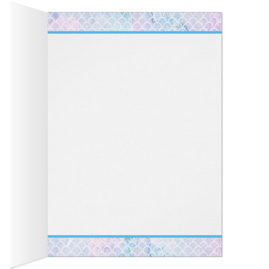 Paarse Blauwgroen Zeemeermin Baby shower Dank u we (Binnen (Rechts))