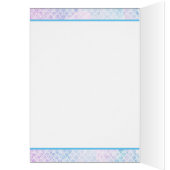 Paarse Blauwgroen Zeemeermin Baby shower Dank u we (Binnen (Links))