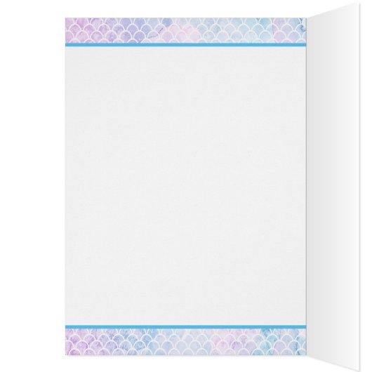 Paarse Blauwgroen Zeemeermin Baby shower Dank u we (Binnen (Links))