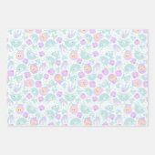 Paarse & Blauwgroen Zeemeermin Partij Inpakpapier Vel (Voorkant)