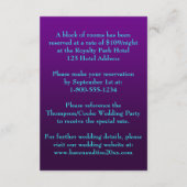 Paarse Blauwgroen zilveren bloemen, vlinders behui Informatiekaartje (Achterkant)