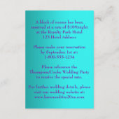 Paarse Blauwgroen zilveren bloemen, vlinders behui Informatiekaartje (Achterkant)