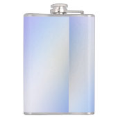 Paarse blauwholografische vlindermonogram heupfles (Achterkant)