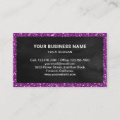 Paarse blesecake gebak visitekaartje (Achterkant)