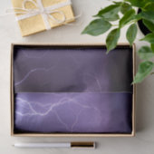 Paarse bliksem in een nachtwoestijn-dun Storm Tissuepapier (Geschenk)