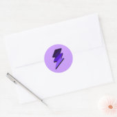 Paarse bliksem Thunder Bolt Ronde Sticker (Envelop)