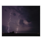 Paarse blikseminslag foto afdruk (Voorkant)
