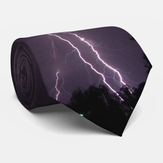 Paarse bliksemschicht stropdas (Opgerold)