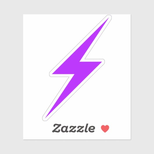 Paarse bliksemschicht van het anarchafeminisme sticker (Vel)