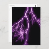 Paarse bliksemweergave briefkaart (Voorkant / Achterkant)