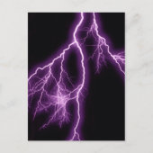 Paarse bliksemweergave briefkaart (Voorkant)