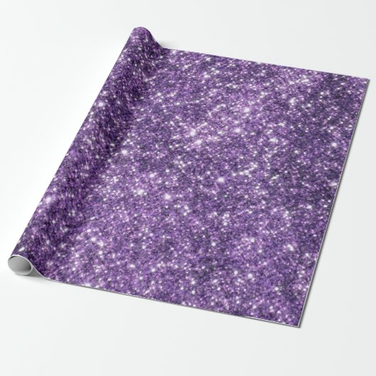 Paarse bling inpakpapier (Uitgerold)