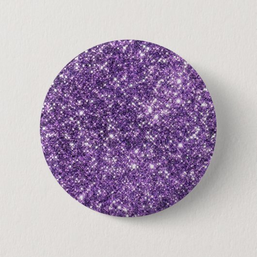 Paarse bling knop ronde button 5,7 cm (Voorkant)