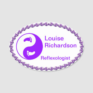 Paarse Bling NAME TAG