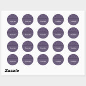 Paarse Bliss Bloemstuk Bedankt Ronde Sticker (Vel)