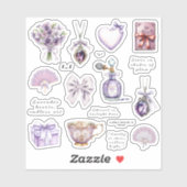 Paarse Bliss Sticker Collectie (Vel)