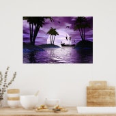 Paarse Bliss van Michelle Wilder Poster (Keuken)