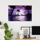 Paarse Bliss van Michelle Wilder Poster (Thuiskantoor)