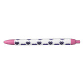 Paarse bloederige harten zwarte inkt pen (Voorkant)