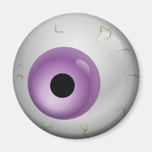 Paarse bloedschot Zombie Eyeball Halloween Magneet