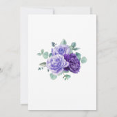 Paarse bloei Eucalyptus Botanische bruiloft Kaart (Achterkant)