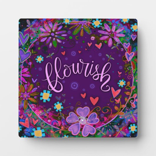 Paarse Bloei Inspirerend Bloemen  Fotoplaat (Voorkant)