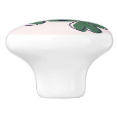 Paarse bloei vlinder flutter lavendel blush keramische knop (Zijkant)