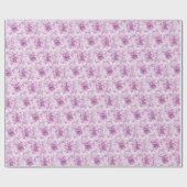 Paarse bloei waterverf bloemkunst cadeaupapier (Vlak)