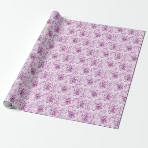 Paarse bloei waterverf bloemkunst cadeaupapier