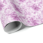 Paarse bloei waterverf bloemkunst cadeaupapier (Rol Hoek)