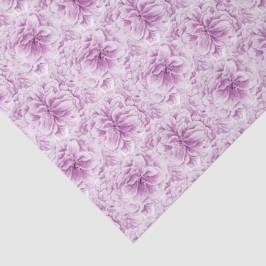 paarse bloei waterverf bloemkunstweefsel papier (Detail)