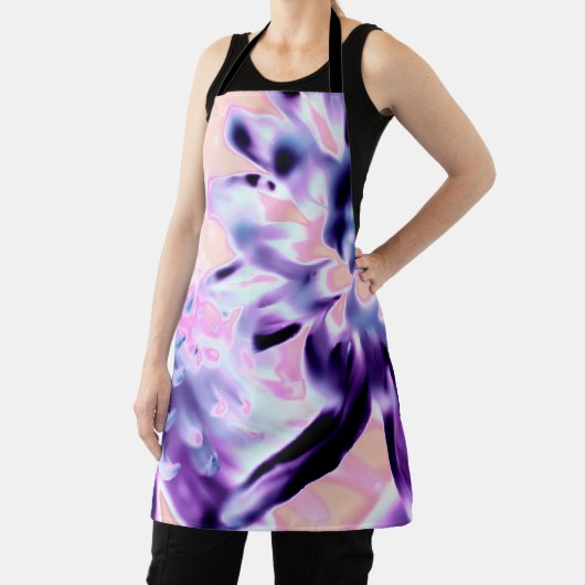 Paarse bloeiende bloemen All-Over Print Schort (Insitu)