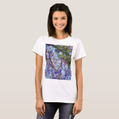 Paarse Bloeiende Jacaranda Boom Olieverf, T-shirt (Voorkant volledig)