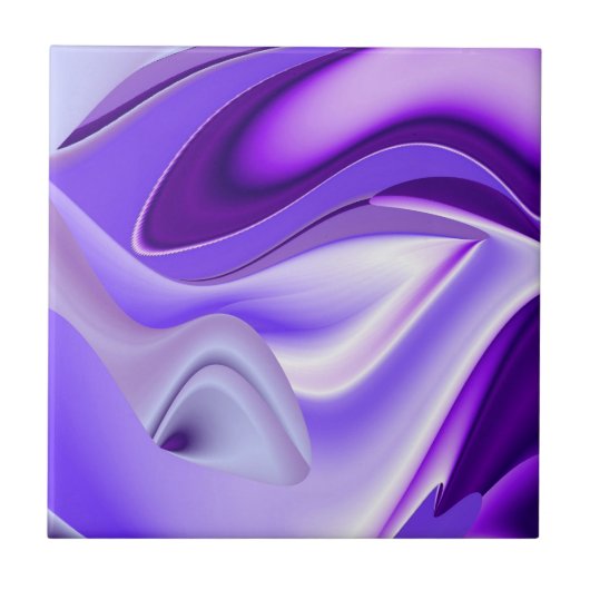 Paarse bloeiende regenboogdromen tegeltje (Voorkant)