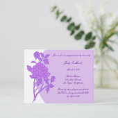 Paarse Bloem Aangepaste Uitnodiging voor Verloving (Staand voorkant)