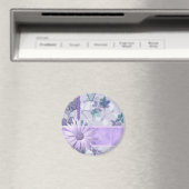 Paarse bloem, bedrukt magneet (Insitu (Vaatwasser))