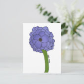 Paarse Bloem- Blanco Briefkaart (Staand voorkant)