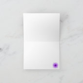 Paarse bloem blanco notitiekaart (Binnen)