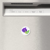 Paarse Bloem Bloemen Gift Wrap Magneet (Insitu (Vaatwasser))