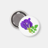 Paarse Bloem Bloemen Gift Wrap Magneet (Voorkant / Achterkant)