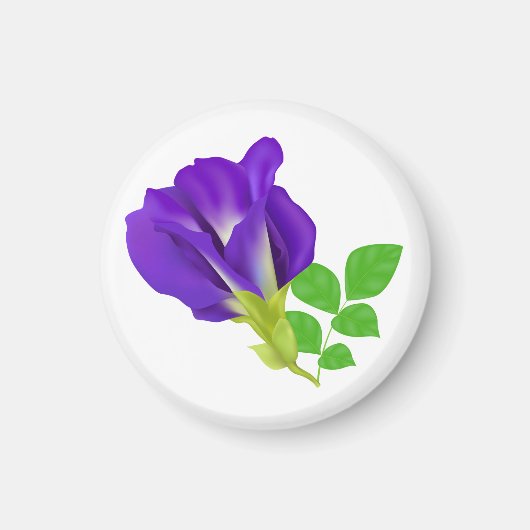 Paarse Bloem Bloemen Gift Wrap Magneet (Voorkant)