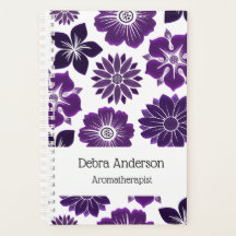 Paarse Bloem Bloemen Patroon Gepersonaliseerde Naa